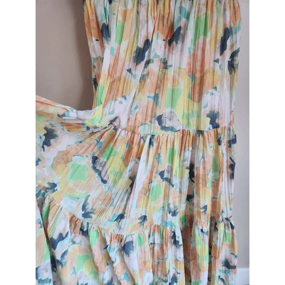 NWT Acler Hetherington Floral Maxi Tiered Dress Size US 12 Yellow #9K401 - Picture 7 of 15